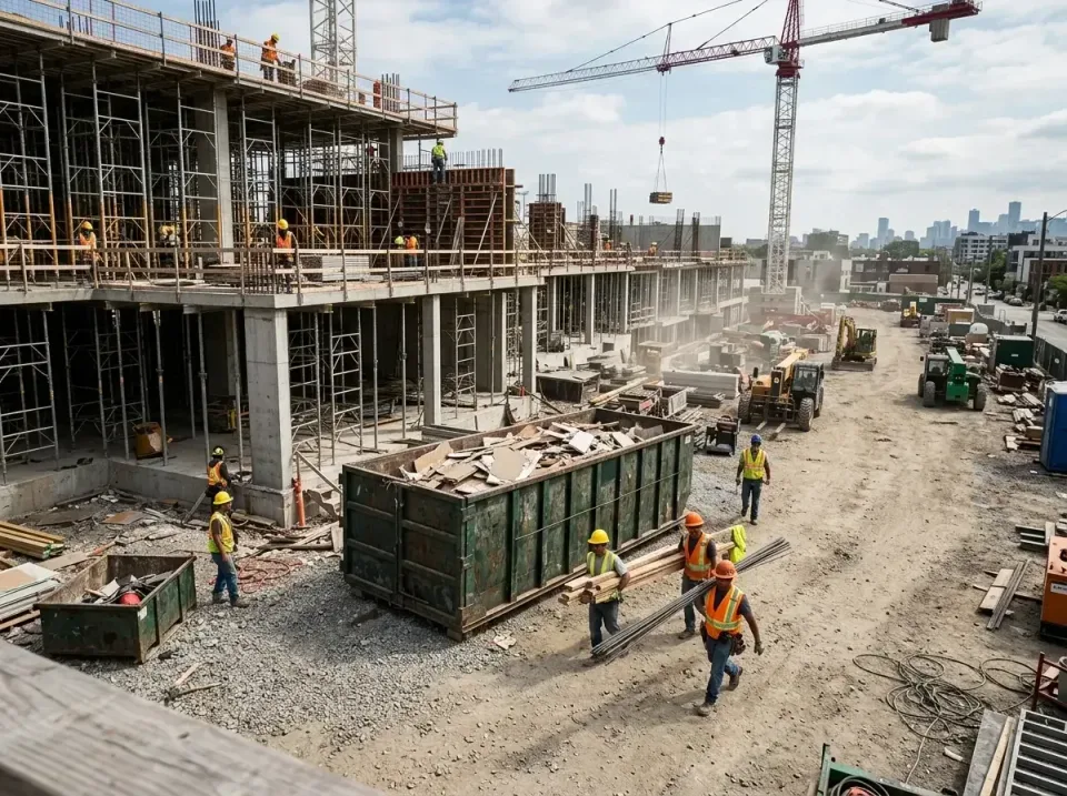 commercial-construction-site-w-002 — frequently asked questions, Low Cost Construction Dumpster Rental in Pipestone, MN